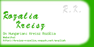 rozalia kreisz business card